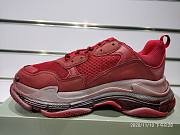 Balenciaga Triple S Clear Sole Burgundy Red  - 2