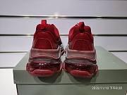 Balenciaga Triple S Clear Sole Burgundy Red  - 3