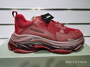 Balenciaga Triple S Clear Sole Burgundy Red  - 5