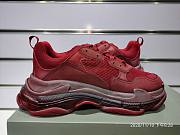 Balenciaga Triple S Clear Sole Burgundy Red  - 4