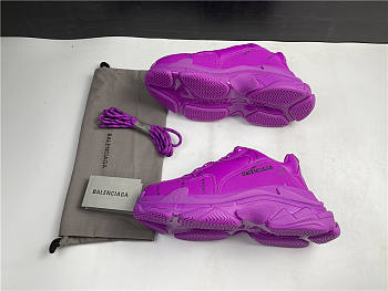 Balenciaga Triple S Allover Logo Dark Pink 