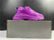 Balenciaga Triple S Allover Logo Dark Pink  - 2