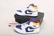 Air Jordan 1 Mid Royal Blue Laser Orange 554724-131 - 2