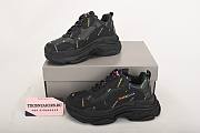 Balenciaga Triple S Allover Logo Black Colorful  - 6