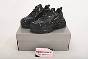 Balenciaga Triple S Allover Logo Black Colorful  - 4