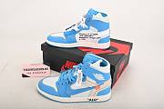 Air Jordan 1 Retro High x Off-White University Blue AQ0818-148 - 2