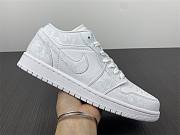 Air Jordan 1 Low Triple White Tumbled Leather 553558-130 - 4