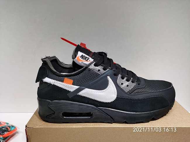 NIKE AIR MAX 90 x OFF-WHITE BLACK AA7293-001 - 1