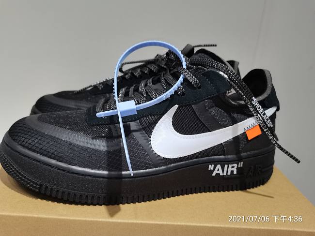 NIKE AIR FORCE 1 x OFF- WHITE BLACK WHITE AO4606-001  - 1