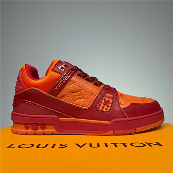 Louis Vuitton Top Sneaker Red Orange