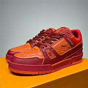 Louis Vuitton Top Sneaker Red Orange - 3