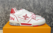 Louis Vuitton Top Sneaker White Red - 1