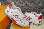 Louis Vuitton Top Sneaker White Red - 3