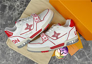 Louis Vuitton Top Sneaker White Red - 5