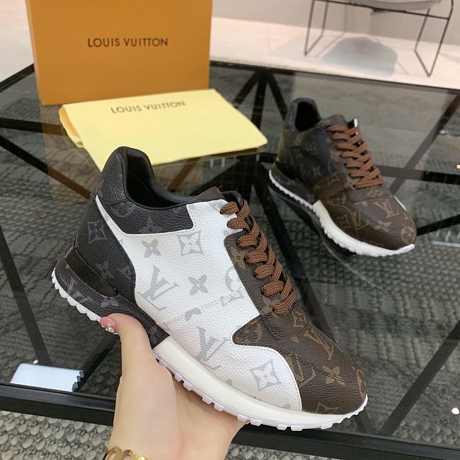 Luis Vuitton Run Away Sneaker White Brown - 1