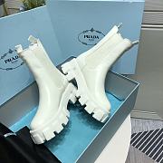 Prada Monolith Brushed Leather Boots White - 2