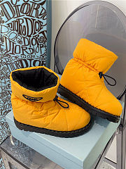 Prada Padded Nylon Booties Yellow - 5