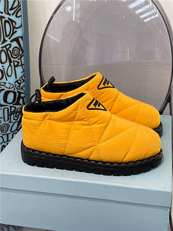 Prada Padded Nylon Slip-on Shoes Yellow