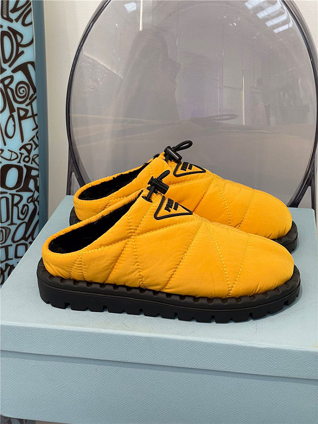 Prada Padded Nylon Slip-on Yellow - 1