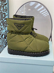 Prada Padded Nylon Booties Green - 1