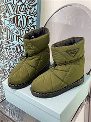 Prada Padded Nylon Booties Green - 6