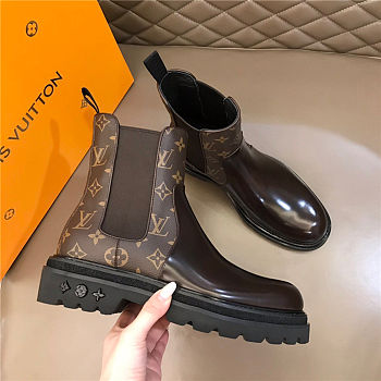 Louis Vuitton Beaubourg Ankle Boot Monogram Brown