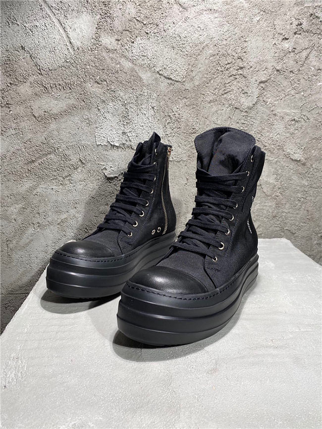 Rick Owen Boots Canvas Black - 1