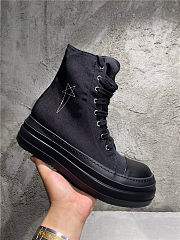 Rick Owen Boots Canvas Black - 5