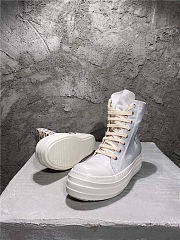 Rick Owen Boots Canvas White - 3