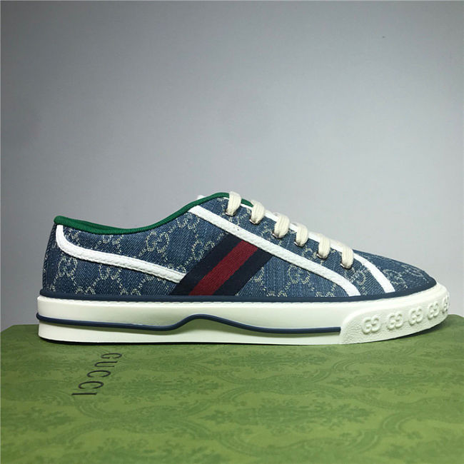 Gucci Tennis 1977 GG Low Blue - 1