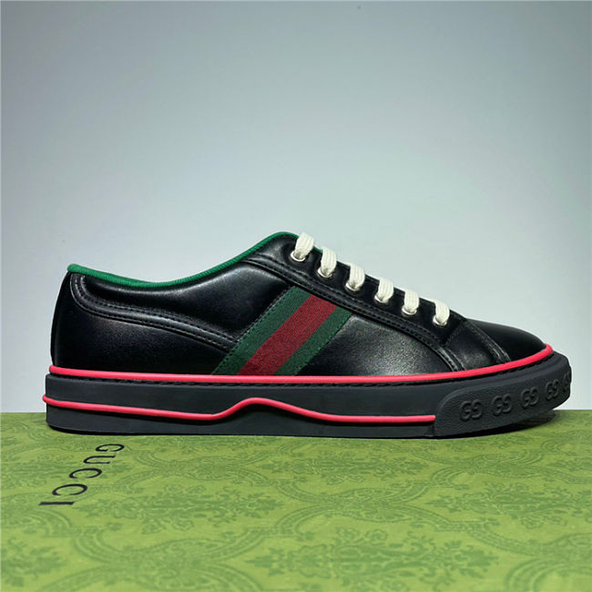 Gucci Tennis 1977 GG Low Black - 1