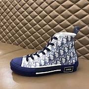 Dior B23 High Top Logo Oblique Blue - 1