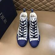 Dior B23 High Top Logo Oblique Blue - 3