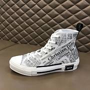 Dior B23 High Top Logo Oblique Newpaper Print - 1