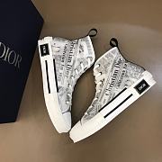 Dior B23 High Top Logo Oblique Newpaper Print - 2