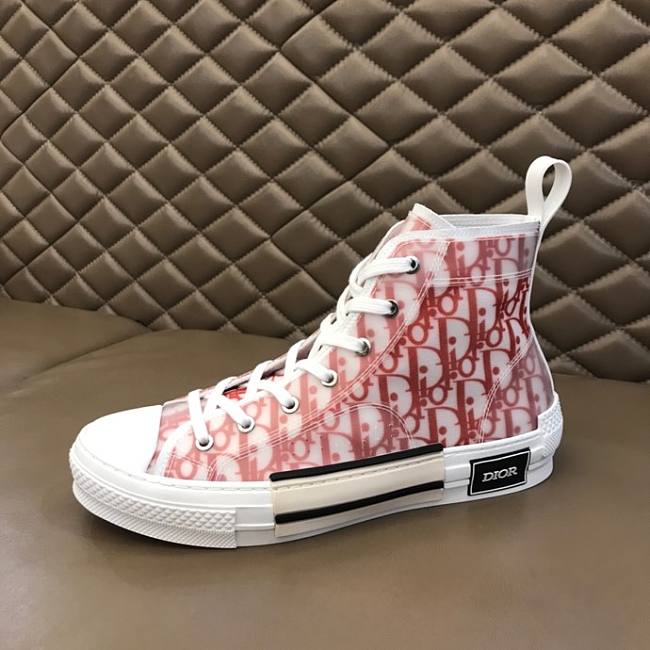 Dior B23 High Top Logo Oblique Red - 1