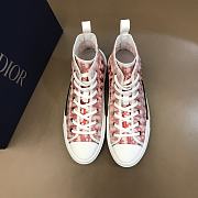 Dior B23 High Top Logo Oblique Red - 2