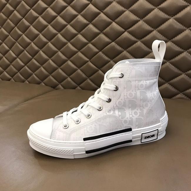 Dior B23 High Top Logo Oblique White - 1