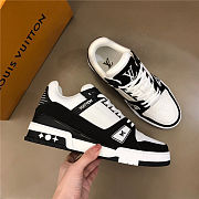 Louis Vuitton Trainer Sneaker Black White - 1