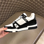 Louis Vuitton Trainer Sneaker Black White - 4