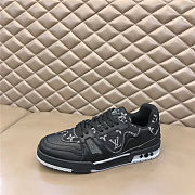 Louis Vuitton Trainer Sneaker Denim Black  - 2