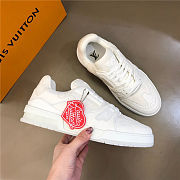 Louis Vuitton Trainer Sneaker Denim White - 1