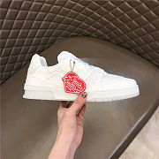 Louis Vuitton Trainer Sneaker Denim White - 3