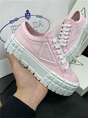 Prada Double Wheel Nylon Gabardine Sneakers Pink - 2