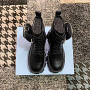 Prada Monolith brushed rois leather and nylon boots Black - 2