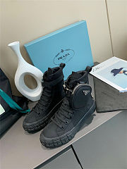 Prada Wheel Cassetta high-top Boots Black - 6