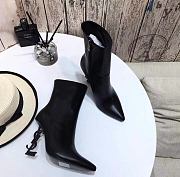 YSL Opyum Ankle Boots with Black Heel - 4