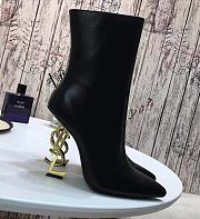 YSL Opyum Ankle Boots with Gold Heel - 3