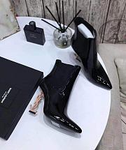 YSL Opyum Ankle Boots with Pink Heel - 5