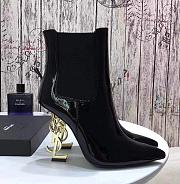 YSL Opyum Ankle Boots Gold Heel - 2